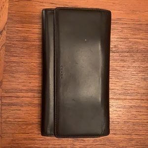 Coach Dark Brown Smooth Leather Wallet
